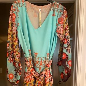 floral uncle frank dress size medium